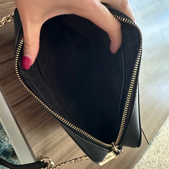 Michael kors black cross body purse with gold accents - Picture 8 of 8